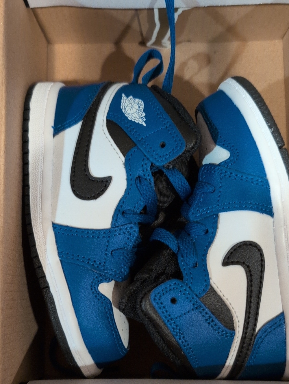 Jordan 1 Mid (TD) Game Royal/Black/White Toddler Sneakers
